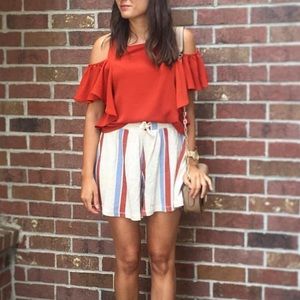 Zara summer striped shorts